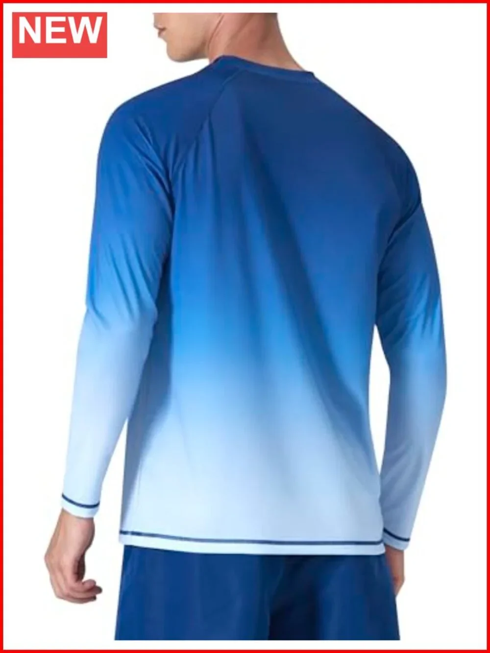UPF 50+ Long Sleeve Rash Guard Quick Dry Swim Shirt Men Stretchy